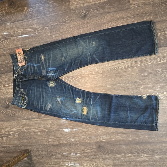 SOLD on M.ercari!!  Ed Hardy Signature Logo Tiger Denim Men Size 32W 34L NWT - Picture 2 of 9